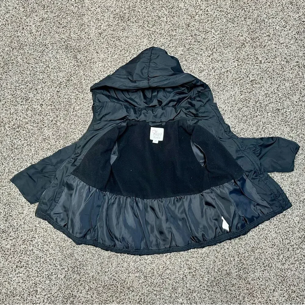 The Children’s Place Black Hooded Puffer Jacket – Toddler 2T – Warm Winter Coat